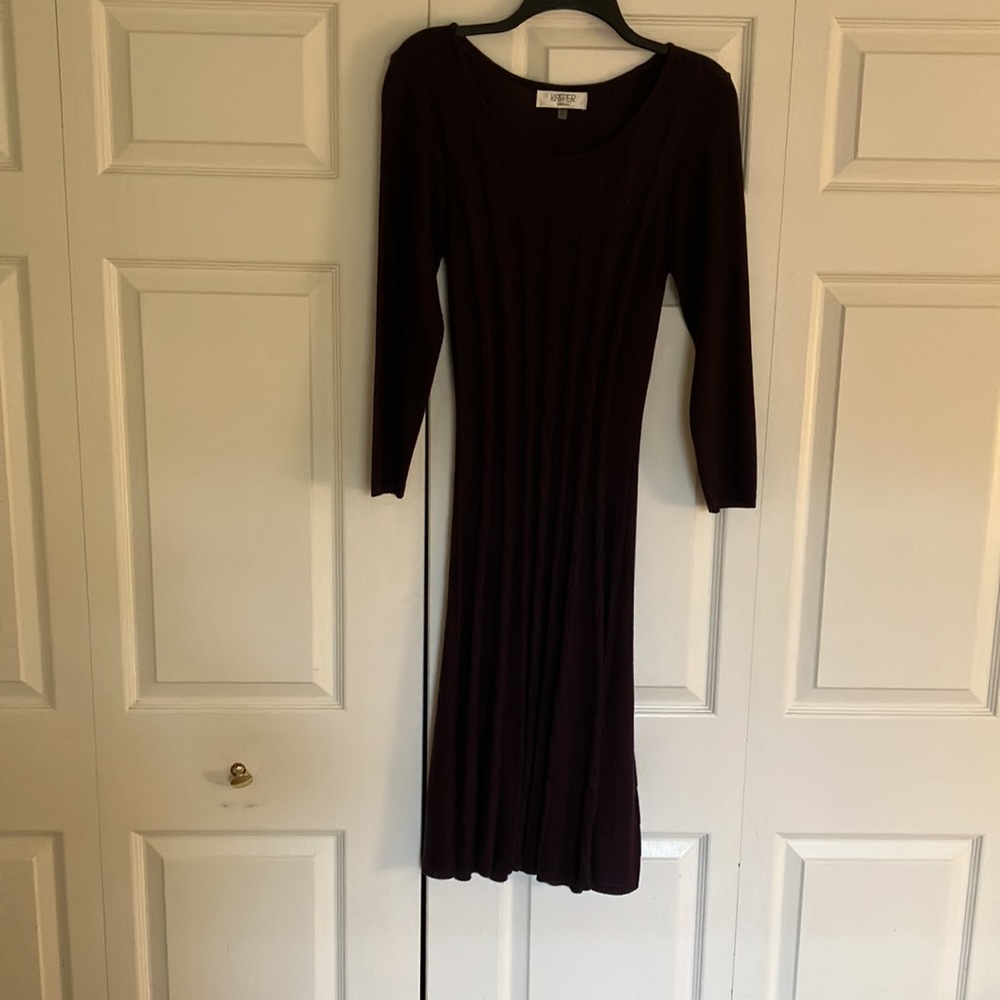 Kasper, M, deep purple sweater dress - Picture 3 of 8